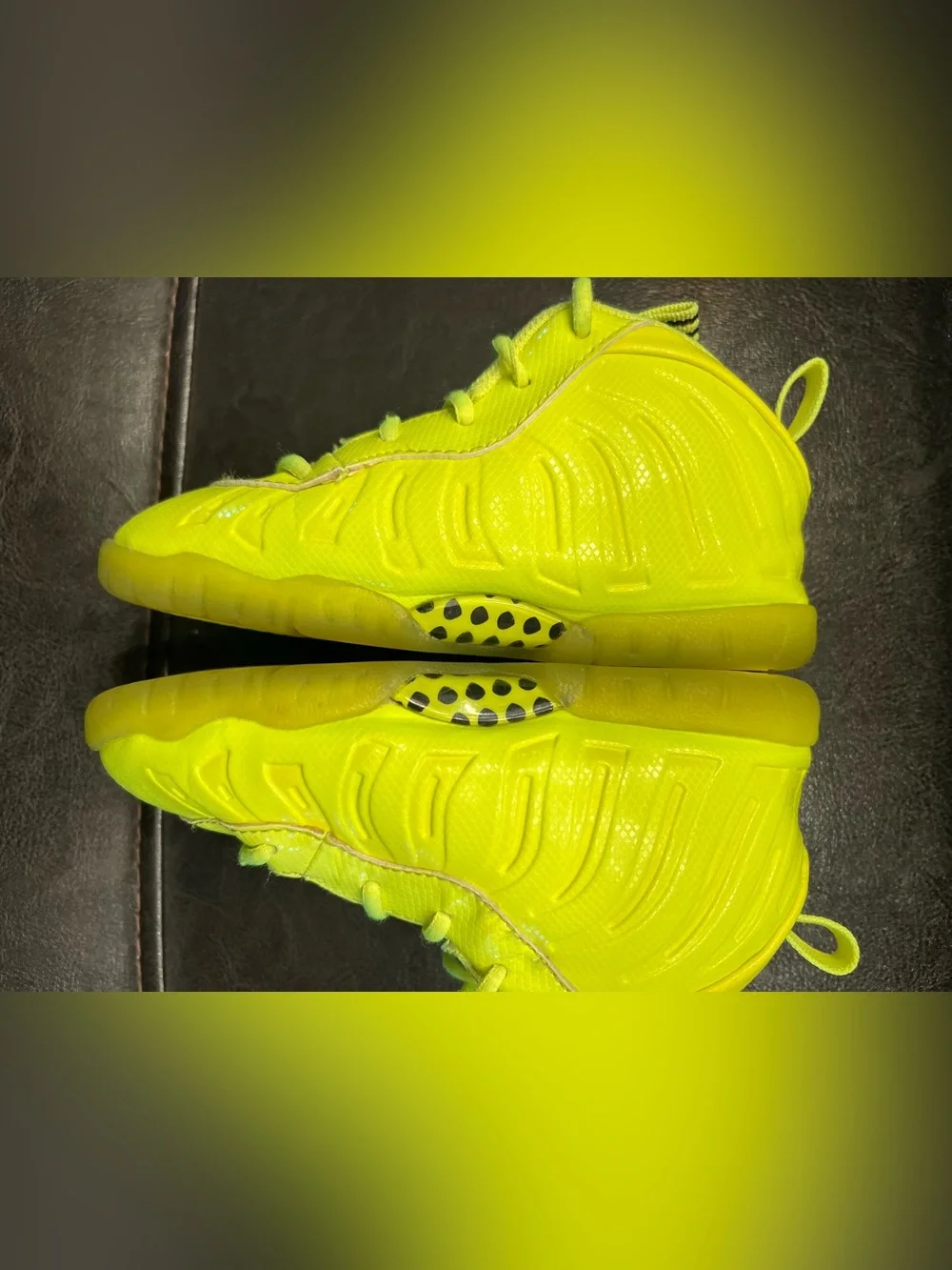 Nike Little Posite Pro Kids Athletic Mid Top Sneakers Volt Toddler 9C 843769-702